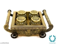 VNS Tray and Jar Wooden Tray and Jar Set - Tray And Jar
